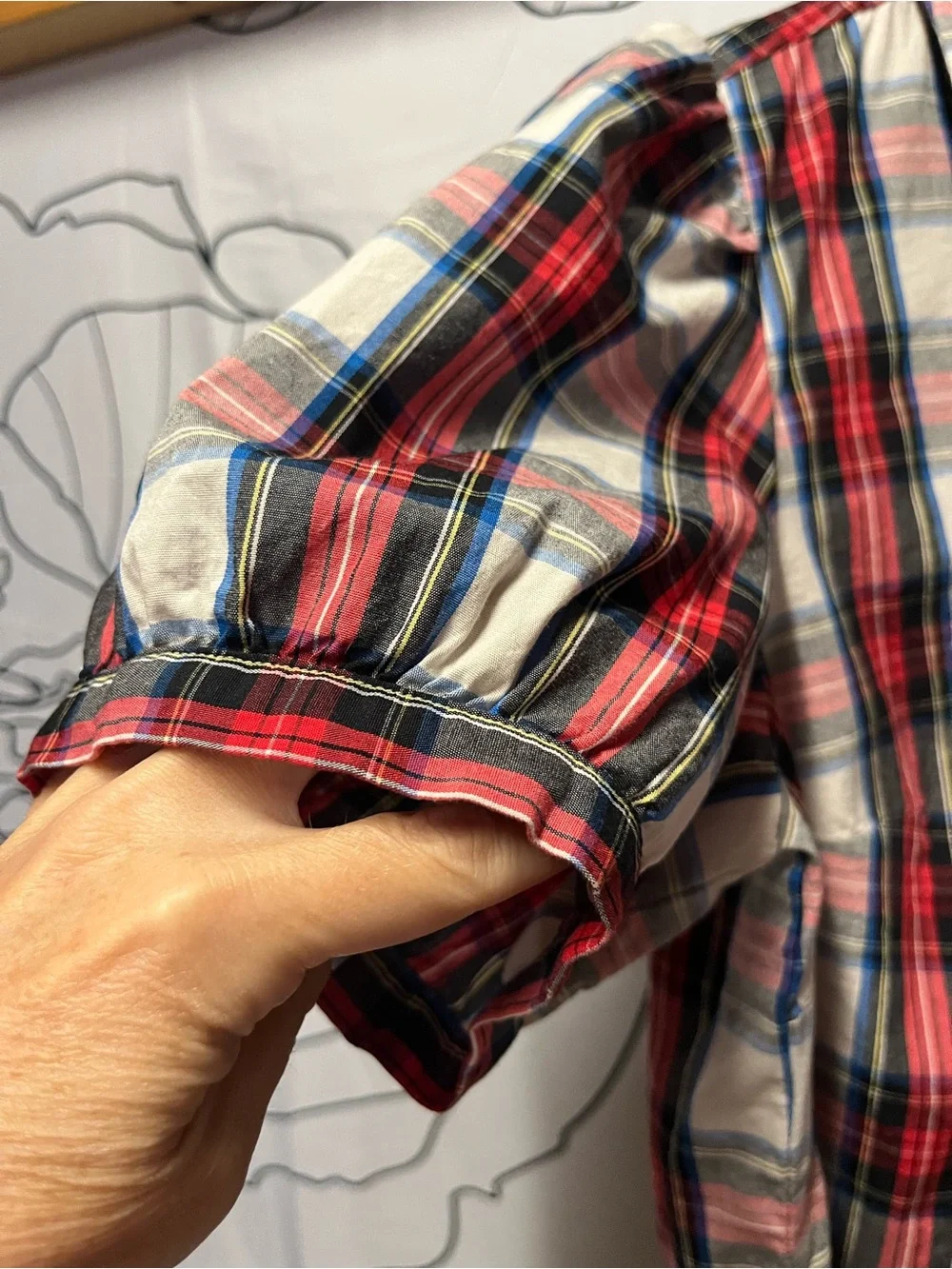 J. Crew Plaid Puff-Sleeve Button-Down Shirt (rack)